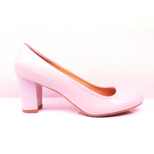 (69903) Patent Almond Toe Block Heels