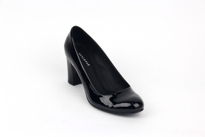 (69903) Patent Almond Toe Block Heels